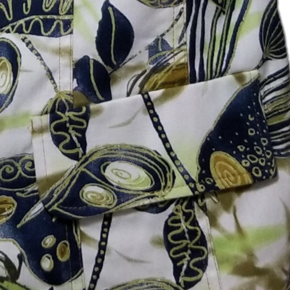 Women's 3/4 Sleeve Designer Blazer Europe's Neula Casual Jacket, Green Floral - Picture 5 of 8